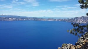 Blue Water, a Line of Land, and Blue Sky Crater Lake is a thin place; the distance between earth and heaven is narrow here. We may have actually reached through for a moment.